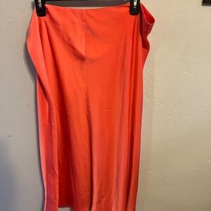 Banana Republic Coral Asymmetrical Pencil Midi Skirt